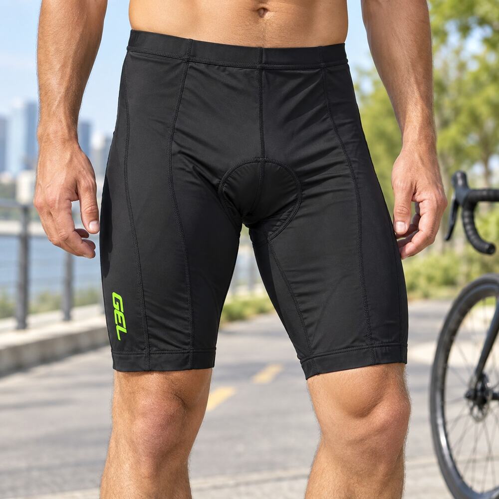 Canari Gel Padded Cycling Shorts Black Neon Green Biking Compression Men's XL